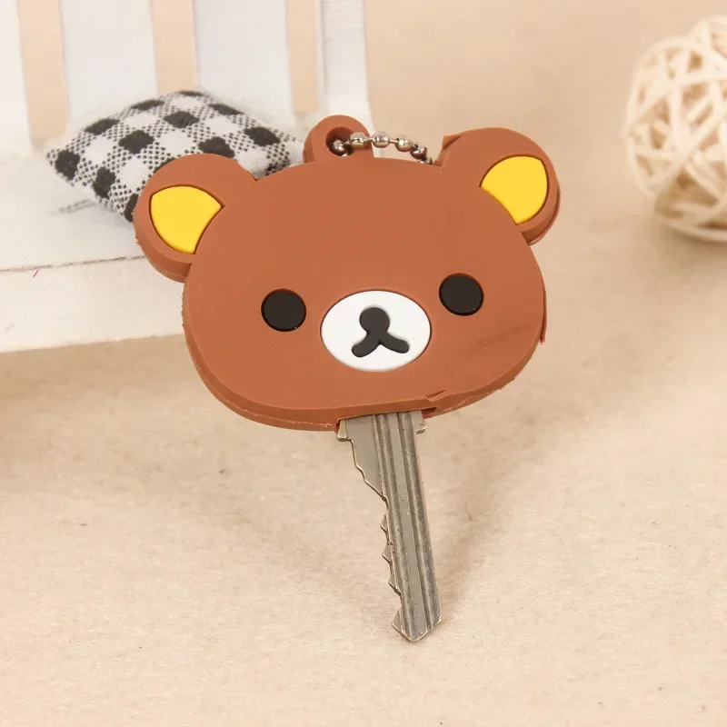 New Rilakkuma Key Protective Cover Keychains Anime Relax Bear PVC Cases Backpack Bags Hot Sales Key Rings Pendants Charms Gift thumbnail 3