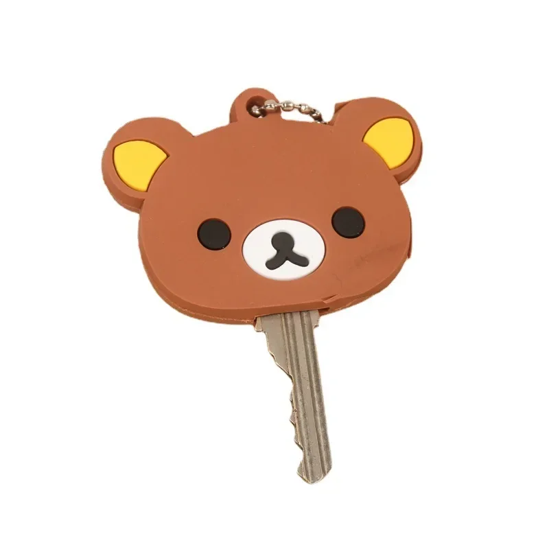 New Rilakkuma Key Protective Cover Keychains Anime Relax Bear PVC Cases Backpack Bags Hot Sales Key Rings Pendants Charms Gift thumbnail 4