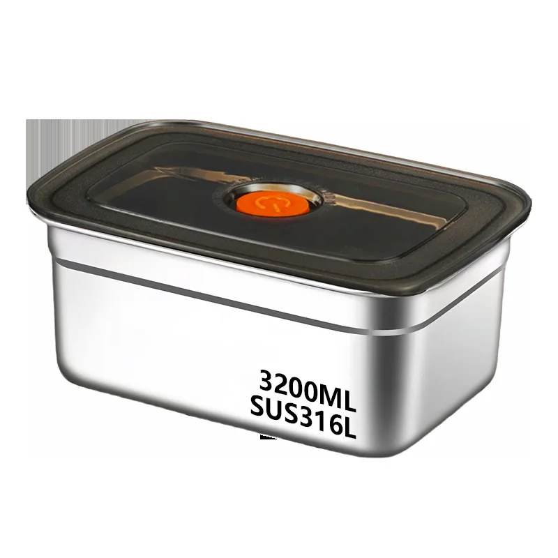 316 Stainless Steel Crisper, Lunch Box, Sealed Leak-proof Bento Box, Refrigerator Freezer Storage Box, Camping Lunch Box thumbnail 6