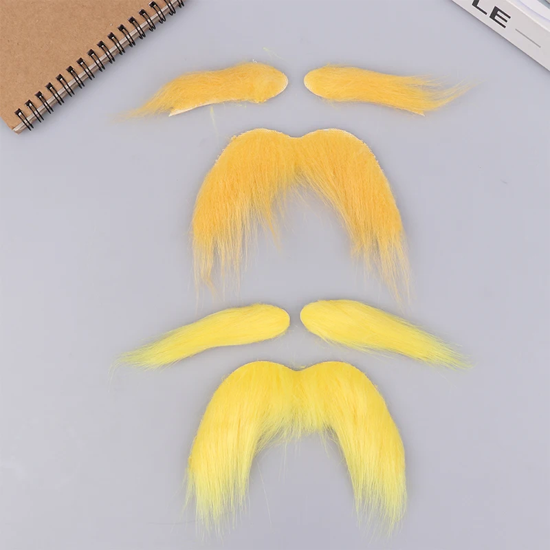 Mustache And Eyebrows Set Self Adhesive Beard Moustache Cosplay Costume Accessories For Kid Adult thumbnail 5