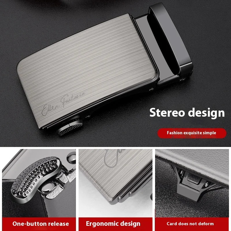 Fashion Designer Belt for Men High Quality Genuine Leather Men Belt Alloy Buckle Automatic Belt Business Belt Men thumbnail 4