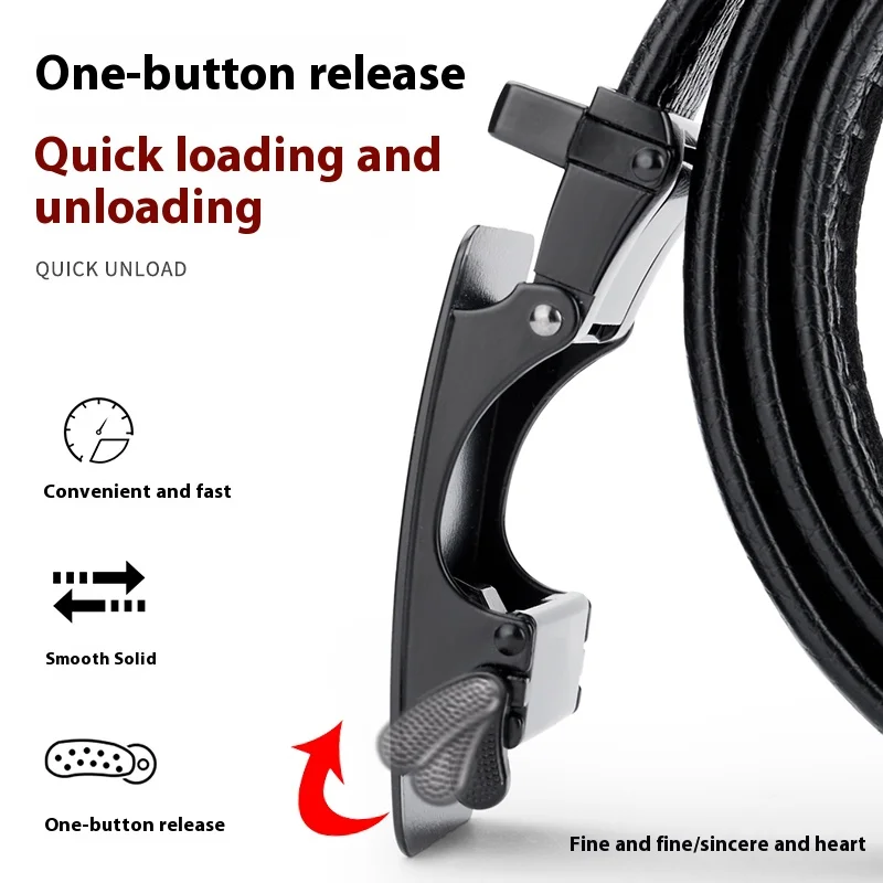 Fashion Designer Belt for Men High Quality Genuine Leather Men Belt Alloy Buckle Automatic Belt Business Belt Men thumbnail 6