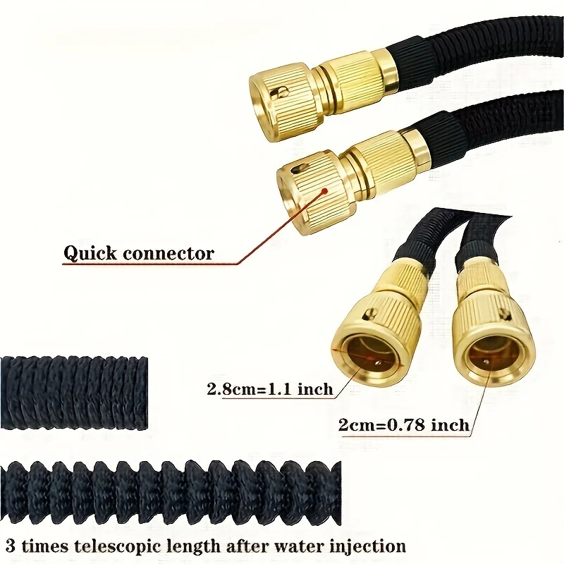 2025 Expandable Magic Hose, High-Pressure Car Wash, 7Water Spraying Functions, Water Gun, Home Garden Watering Hose garden hose thumbnail 3
