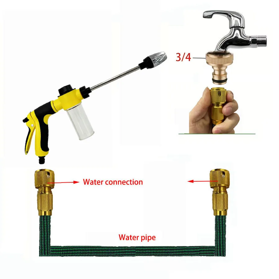 2025 Expandable Magic Hose, High-Pressure Car Wash, 7Water Spraying Functions, Water Gun, Home Garden Watering Hose garden hose thumbnail 4