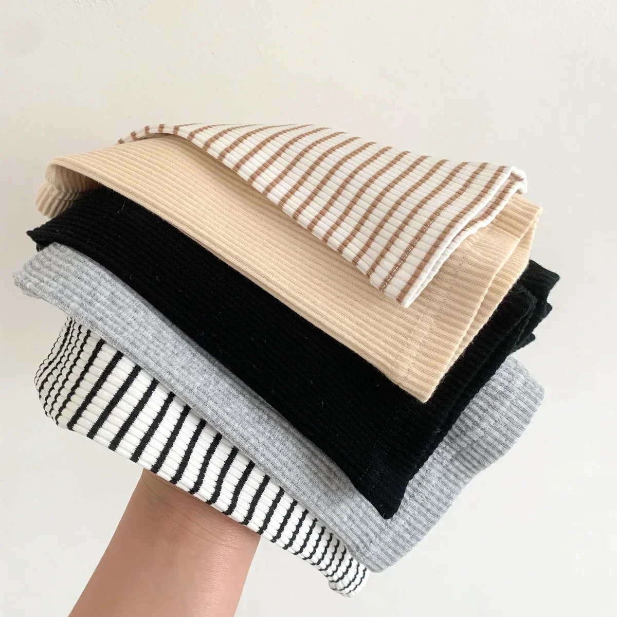 2025 Summer Baby Trousers Pants Ribbed Elastic Striped Pants Children's Casual Infant Clothing Kids Toddler Boys Girl Clothes thumbnail 4