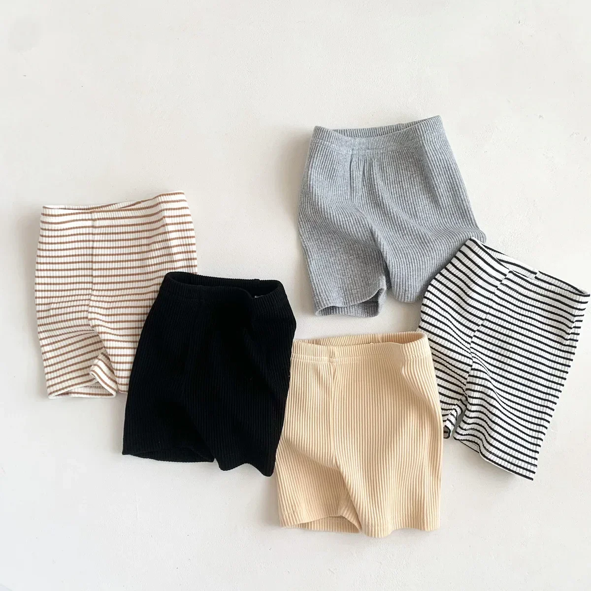2025 Summer Baby Trousers Pants Ribbed Elastic Striped Pants Children's Casual Infant Clothing Kids Toddler Boys Girl Clothes thumbnail 3
