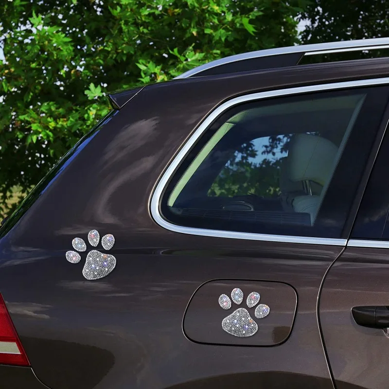 Diamond Inlaid Butterfly Car Sticker, Bear Claw Car Body Sticker, DIY Sticker, Car Interior Decoration Diamond Sticker thumbnail 2