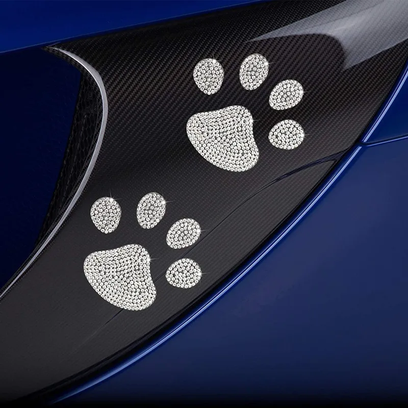Diamond Inlaid Butterfly Car Sticker, Bear Claw Car Body Sticker, DIY Sticker, Car Interior Decoration Diamond Sticker thumbnail 4