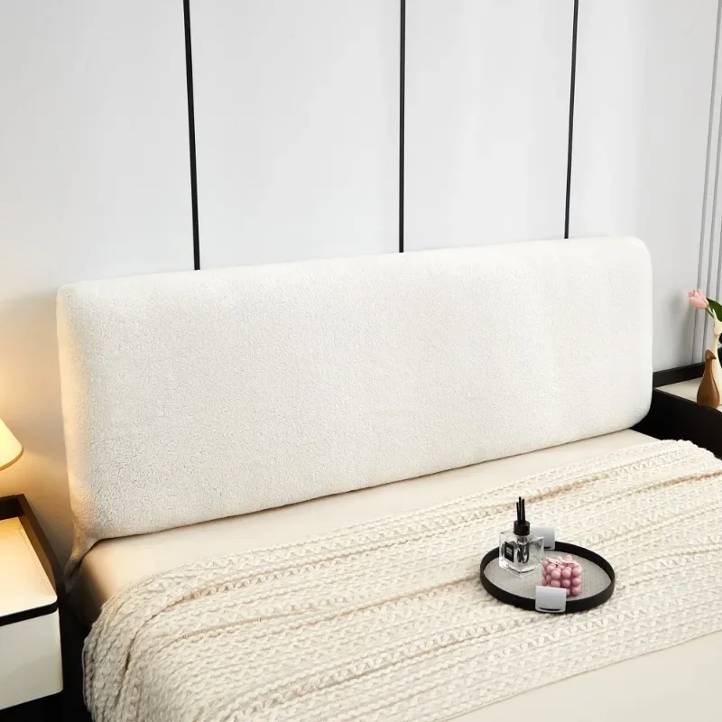 Milk velvet covered headboard cover, simple modern dust-proof universal bed board cover, wooden bed backrest cover thumbnail 6