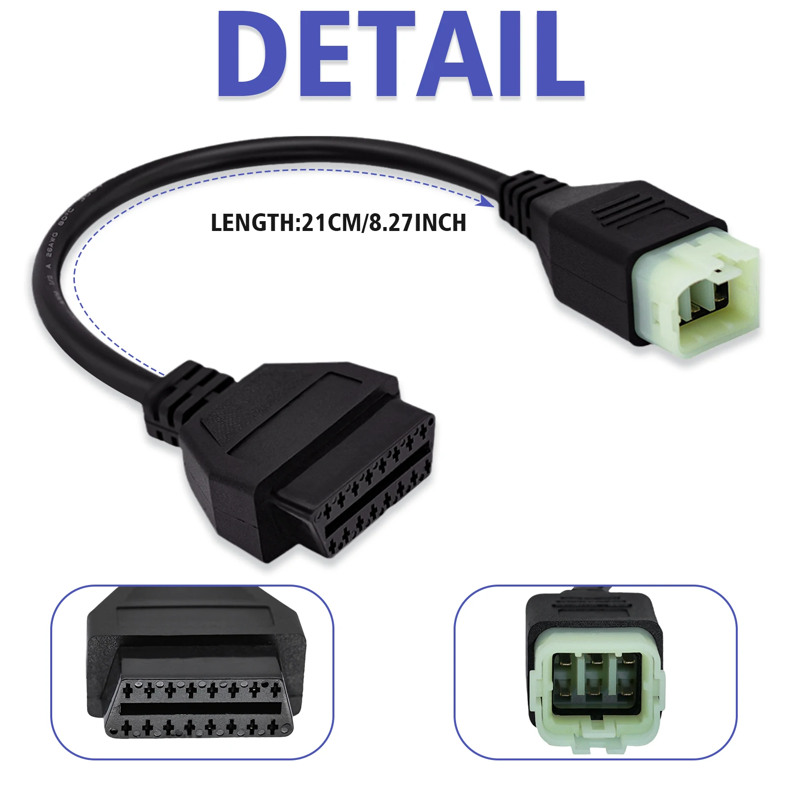 OBD2 Diagnostic Adapter For KTM Motorcycle OBD Connector 6Pin Diagnostic Cable For Duke 125/200/690/990LC8/1190 RC8/RC125/RC200 thumbnail 4