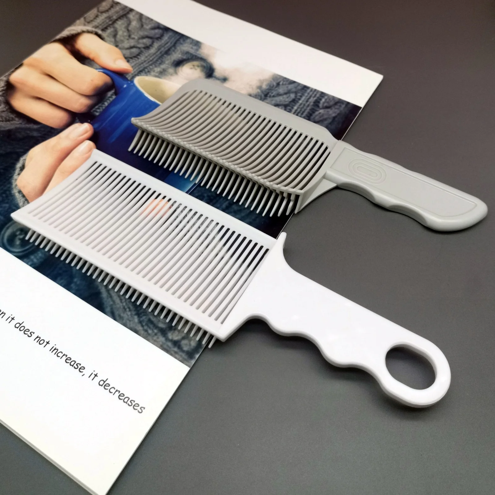 1/3Pcs Barber Hair Comb Kit Flat Top Hair Cutting Fading Stying Men Fade Brush Adjustable Headband Salon Hair Tool Accessories thumbnail 2
