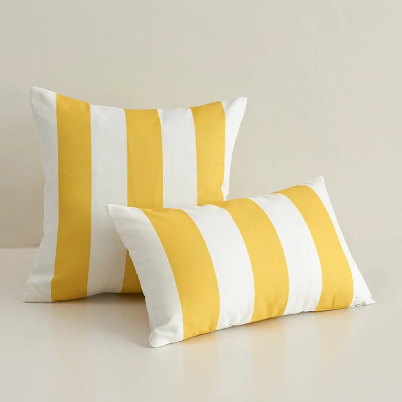 Waterproof Wave Width Bar Cushion Cover 30x50/45x45cm Island Holiday Lifestyle Outdoor Garden Chair Pillow Case Home Decoration thumbnail 4