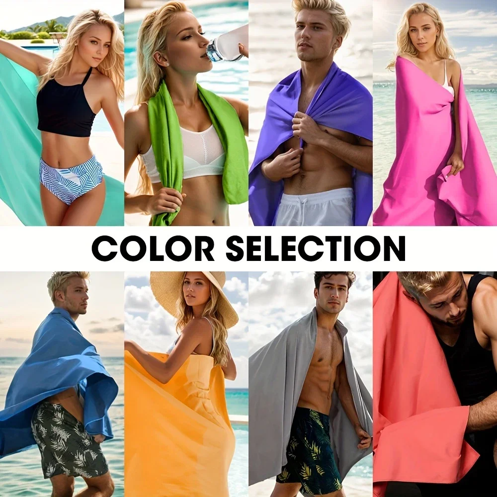 1-psc Microfiber Travel Towel, Quick Dry Towel Super Absorbent Compact Lightweight l for Beach, Gym, Pool, Bath, Yoga thumbnail 5