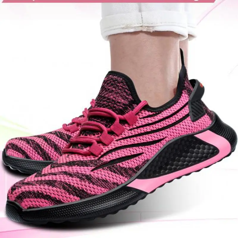 Spring Lightweight Safety Shoes Steel Toe Sneakers Breathable Work Sneakers for Men Women Outdoor Non-slip Protective Sneakers thumbnail 3