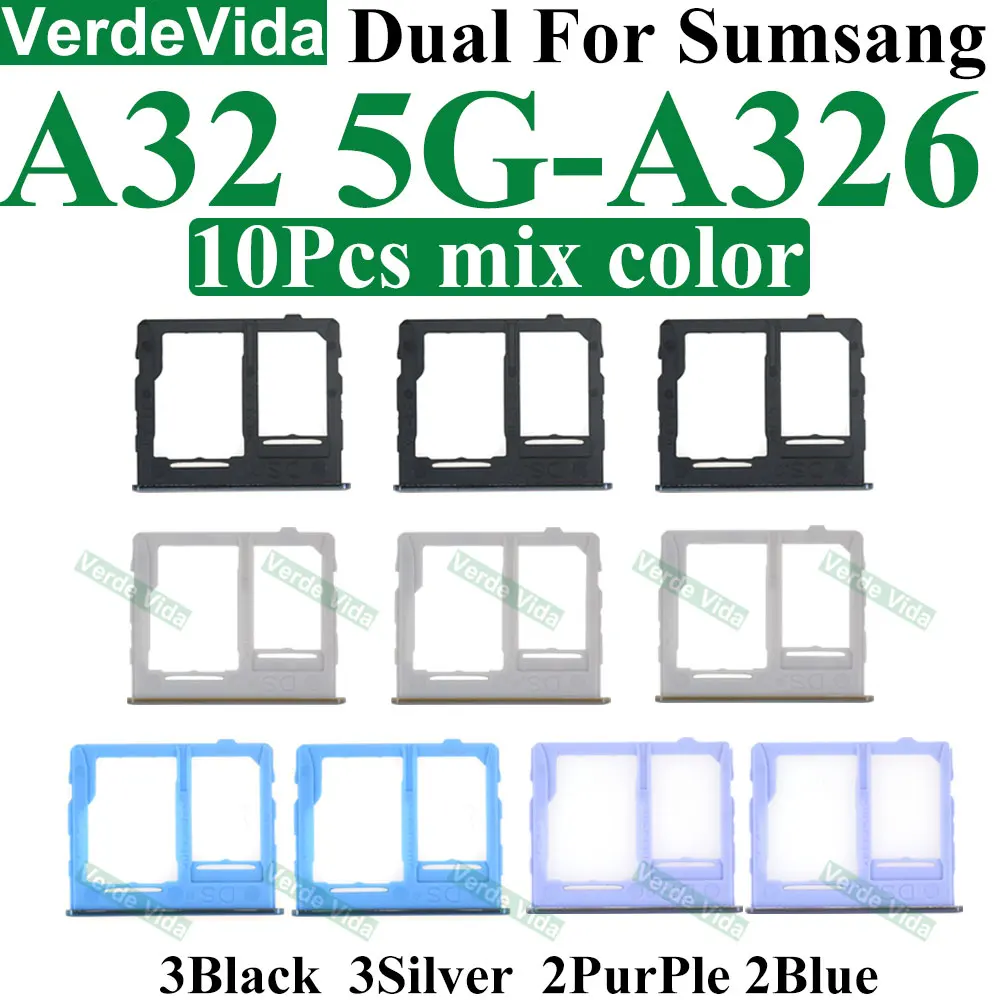 10Pcs SIM Chip Tray Slot Adapter For Samsung Phone A32 A325 A326 A52 A525 A72 A22 A02 A51 A31 A71 SD Holder Card Tray With Tools thumbnail 4