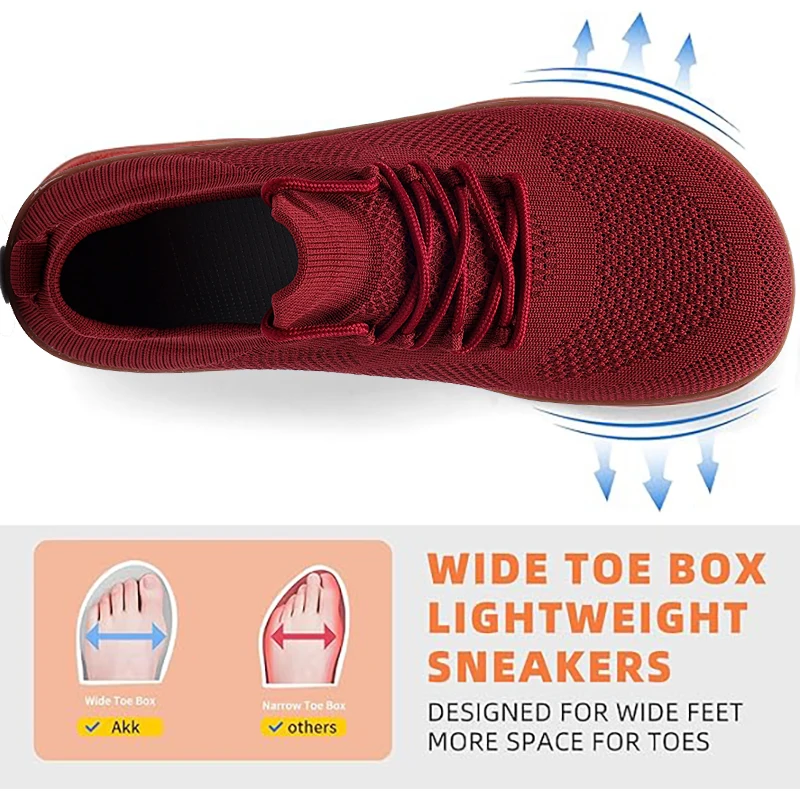 Minimalist Barefoot Shoes Unisex Lightweight Breathable Zero Soles Wide Toe Men's Running Shoes Outdoor Casual Walking Shoes thumbnail 2