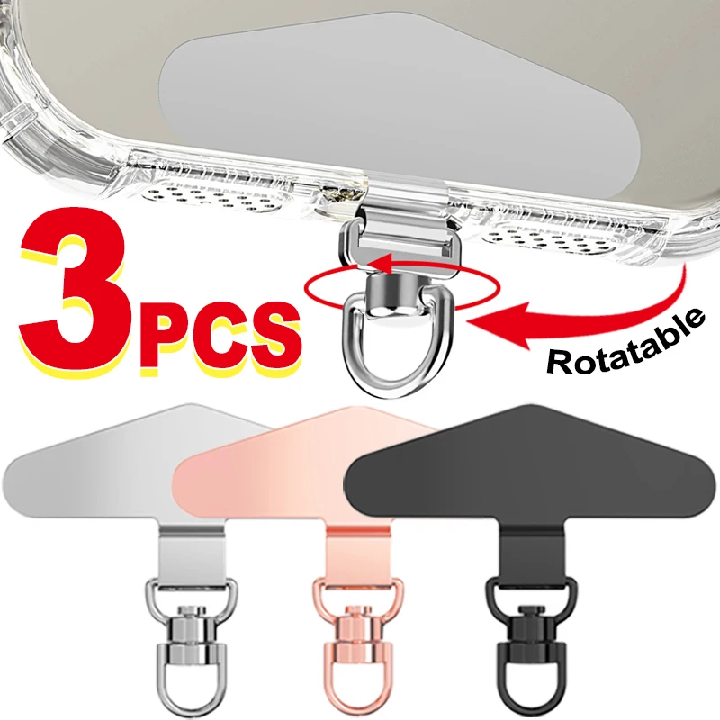 360° Rotation Metal Steel Phone Tether Tab Cell Phone Lanyard Patch Gasket Universal Cellphone Lanyard Safety Connecter Piece