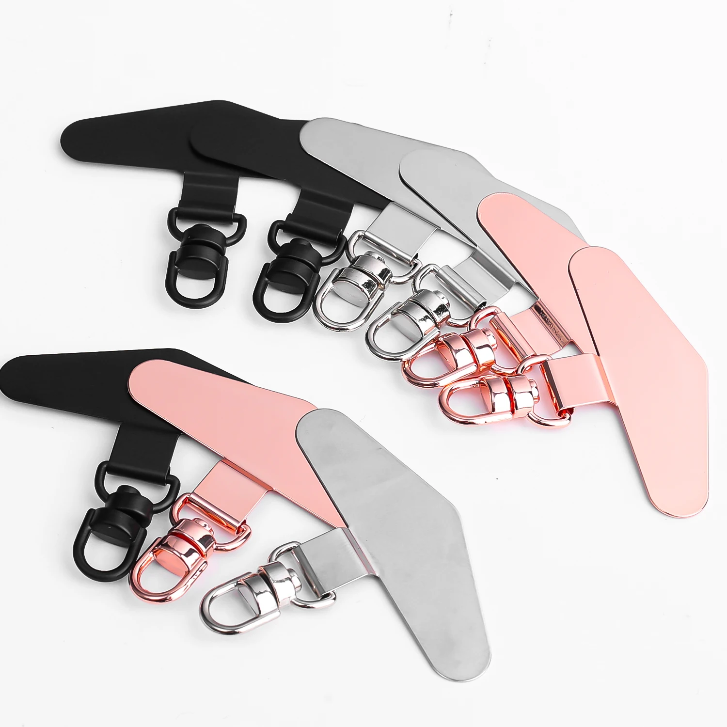 360° Rotation Metal Steel Phone Tether Tab Cell Phone Lanyard Patch Gasket Universal Cellphone Lanyard Safety Connecter Piece thumbnail 6