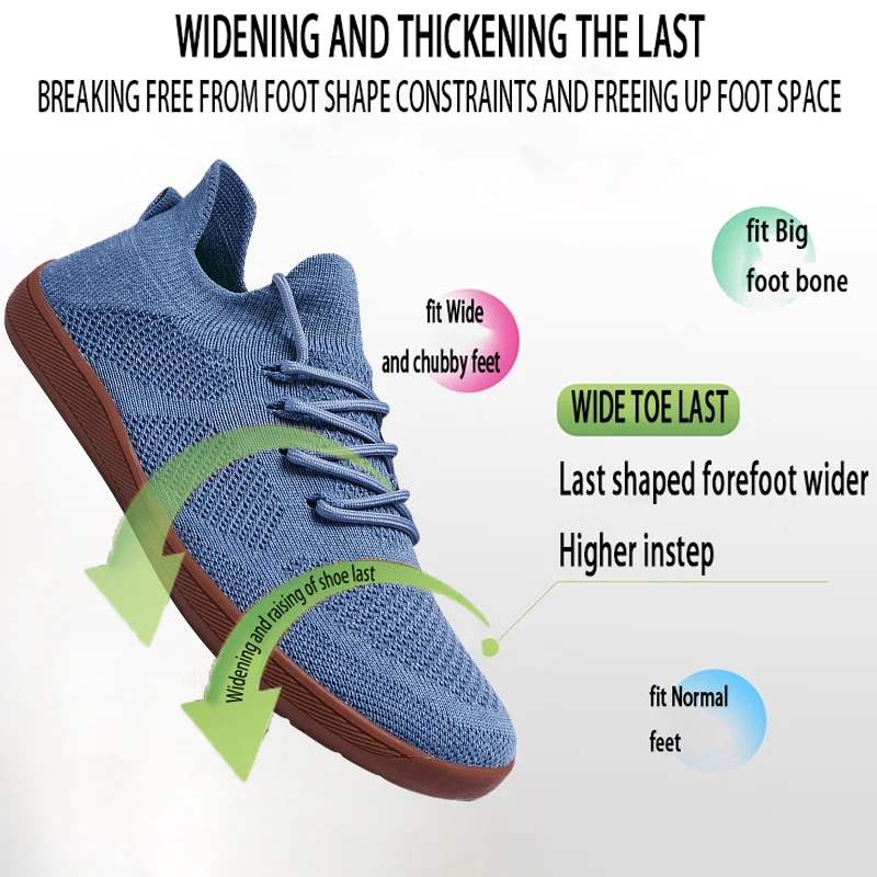 Minimalist Barefoot Shoes Unisex Lightweight Breathable Zero Soles Wide Toe Men's Running Shoes Outdoor Casual Walking Shoes thumbnail 3