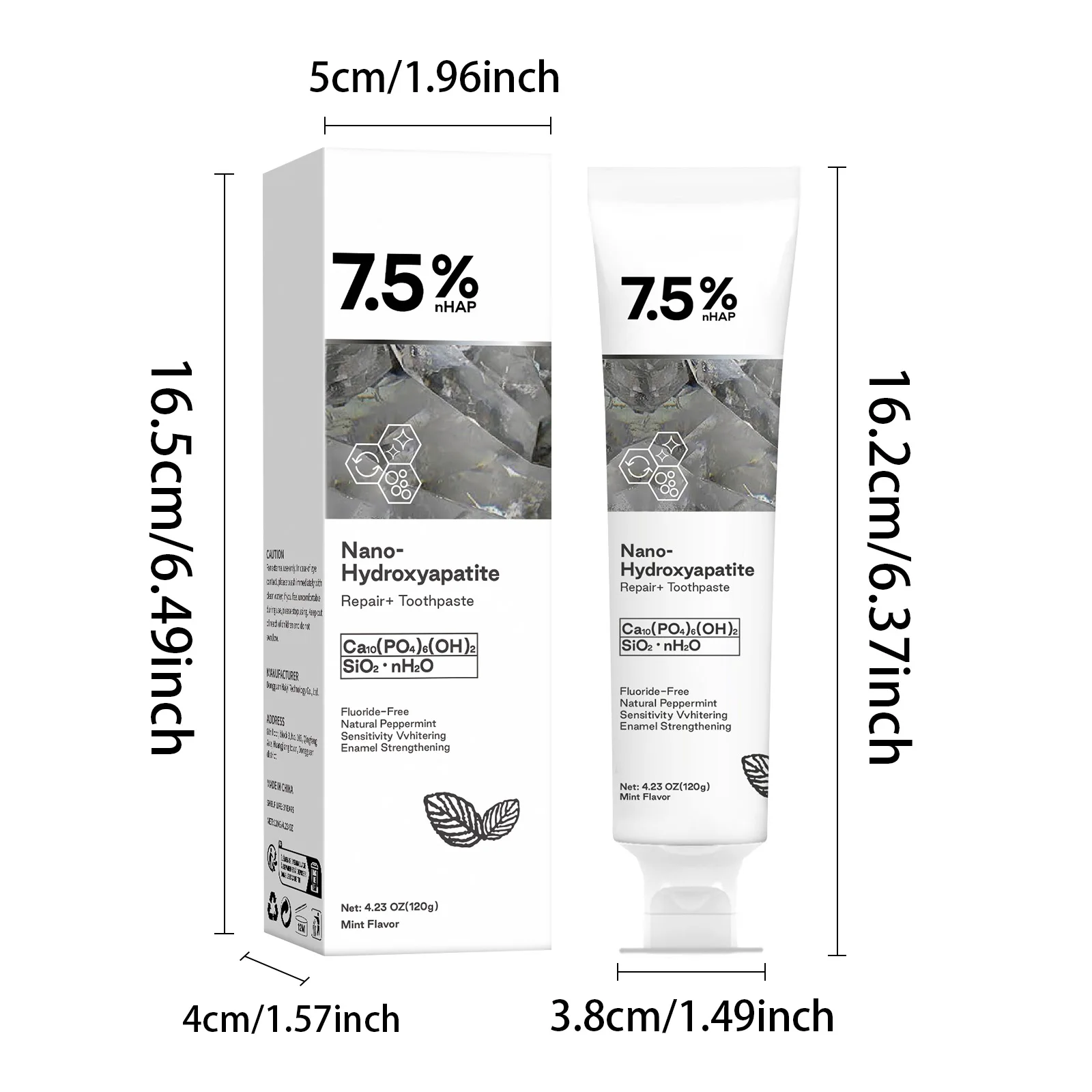 120g Nano Hydroxyapatite Toothpaste Remover Coffee/Tea Stain Improve Bad Breath Prevent Caries Fresh Breath Teeth Dental Care thumbnail 6