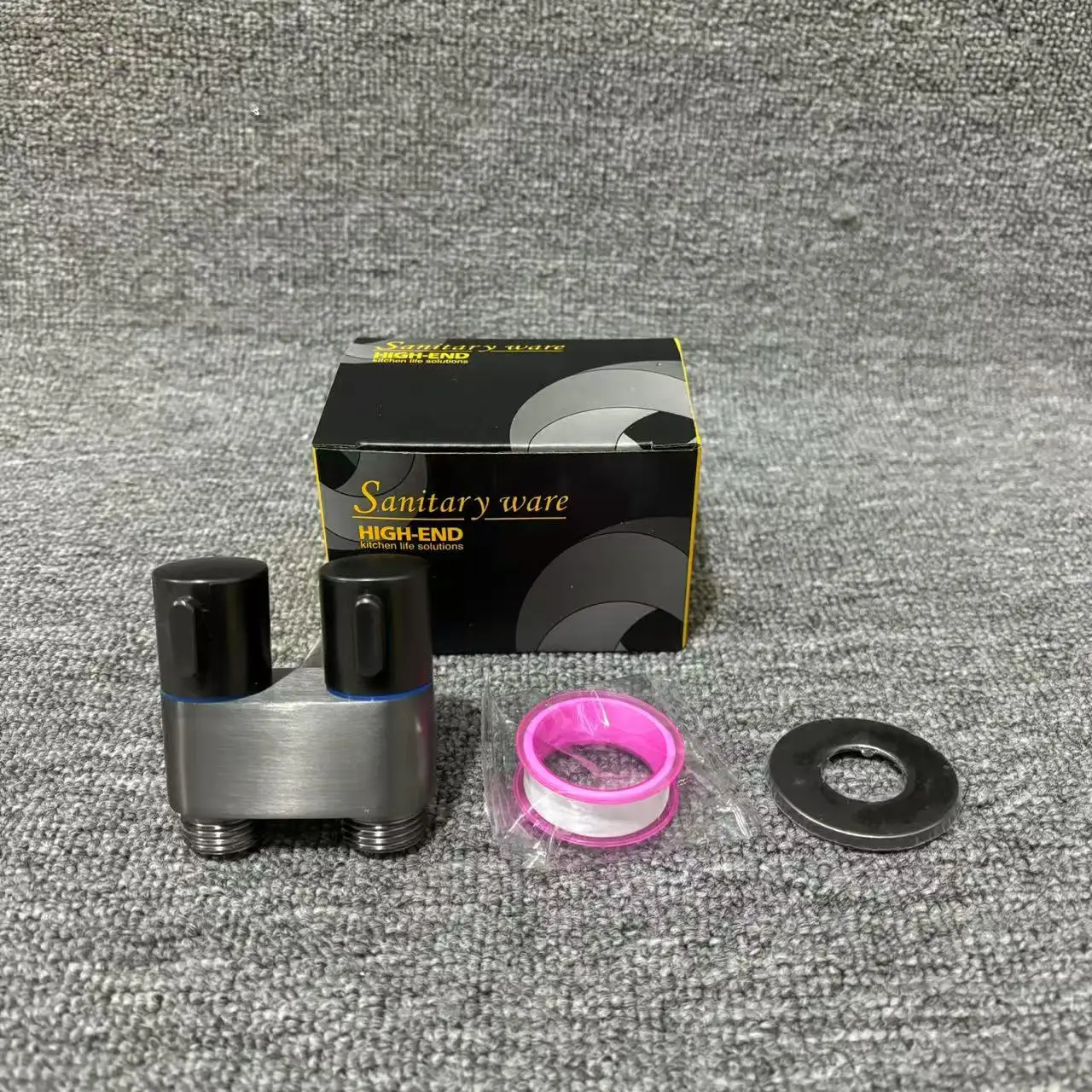 G1/2 1 in 2 out dual control water inlet toilet washing machine faucet bathroom toilet bidet control valve bathroom accessories thumbnail 6
