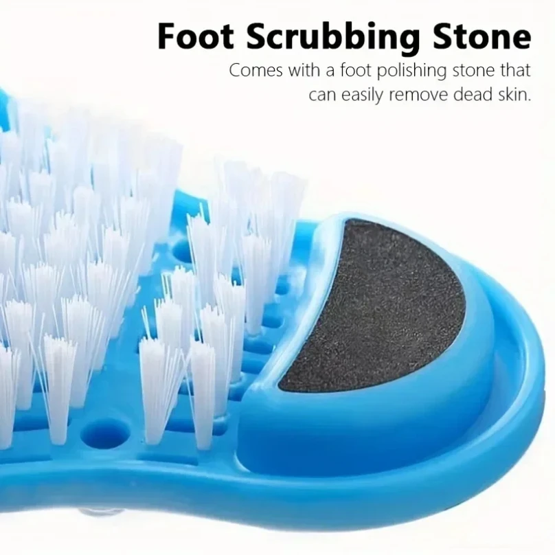 1PC Shower Foot Scrubber Massager Cleaner Spa Exfoliating Washer Wash Slipper Tools Bathroom Bath Foot Brushes Remove Dead Skin thumbnail 2