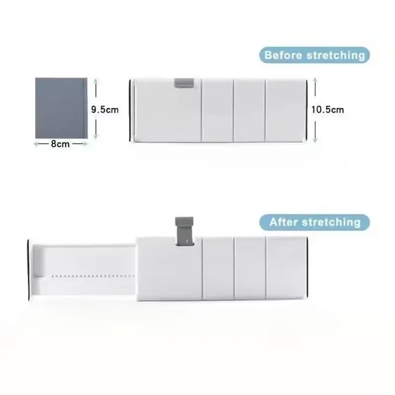 New Retractable Drawer Partition, Adjustable Drawer Dividers ,Creative Bookshelves Partition, Household Storage Home Decoration thumbnail 6
