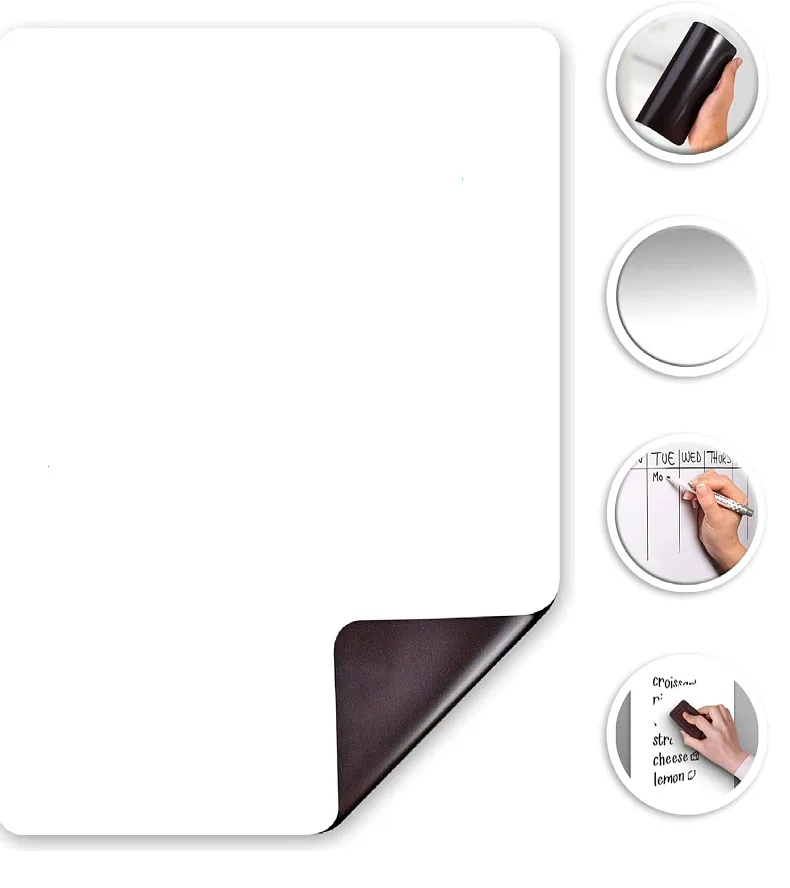 A3 A4 A5 Magnetic Dry Erase Board Refrigerator Magnet Marker WhiteBoard Sheet Kitchen Erasable Flexible Fridge Memo Grocery List thumbnail 6