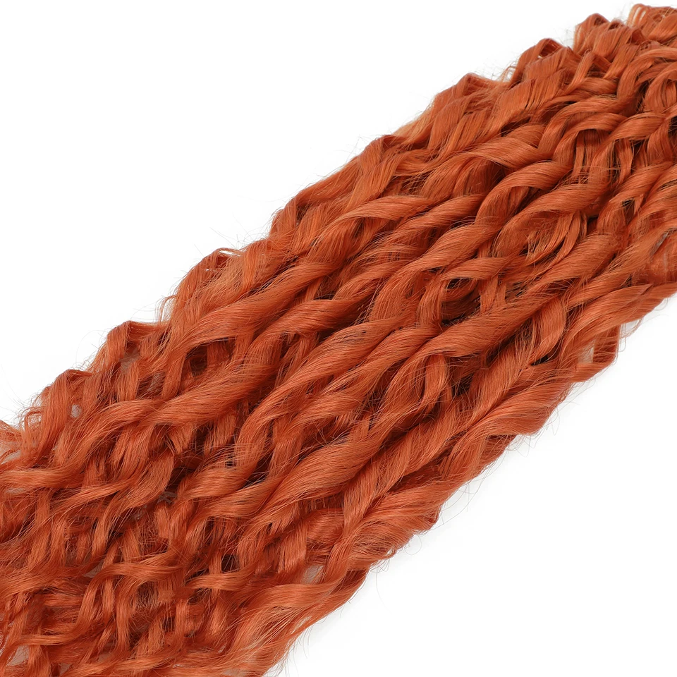 Burgundy Jessica Curls Braiding Hair Extension Synthetic Loose Water Wave Twist Crochet Hair 22 Inch Red Green Crochet Braids thumbnail 6