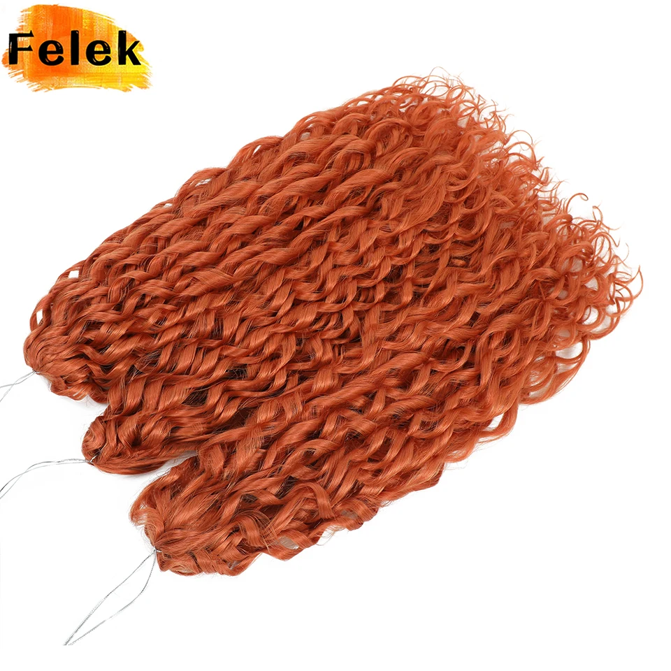 Burgundy Jessica Curls Braiding Hair Extension Synthetic Loose Water Wave Twist Crochet Hair 22 Inch Red Green Crochet Braids