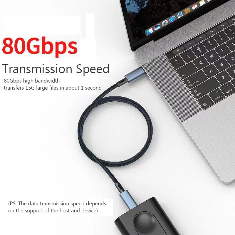 USB 5 Cable 80Gbps 240W 8K 60Hz For Thunderbolt 5 Type C Fast Charging Thunderbolt3 USB 5.0 USB C to C Data Transfer Cable thumbnail 2