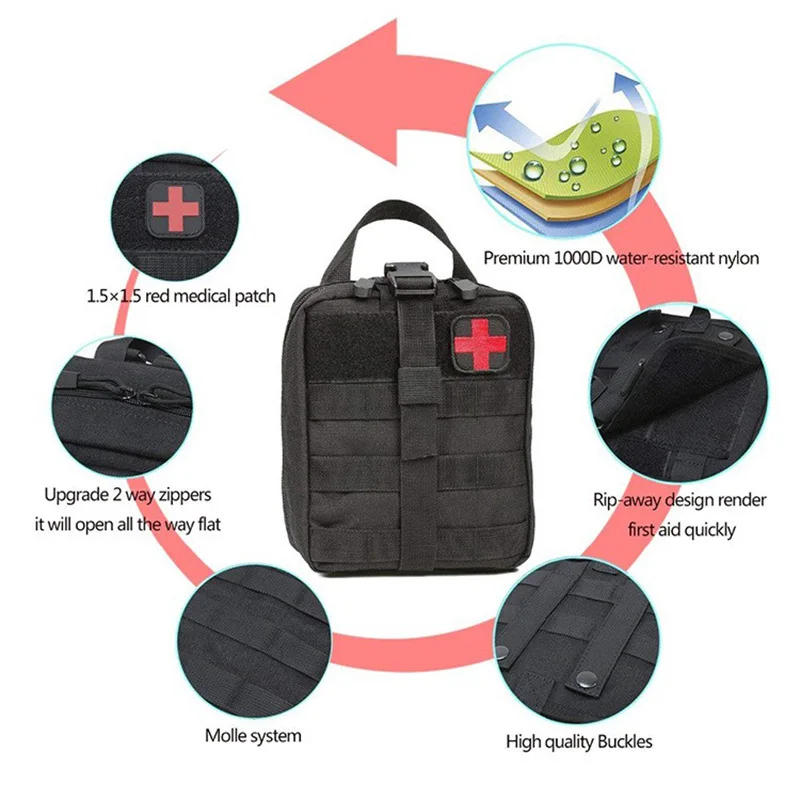 Tactical First Aid Kit Medical Kit Emergency Outdoor Camping Emergency Survival Tool Military Storage Bag Storage Bag thumbnail 4