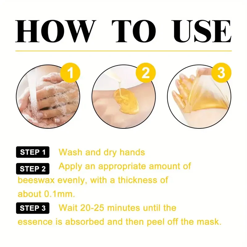 Honey Moisturizing Exfoliating Hand Wax Mask Moisturizing exfoliating nourishing skin 60g thumbnail 6