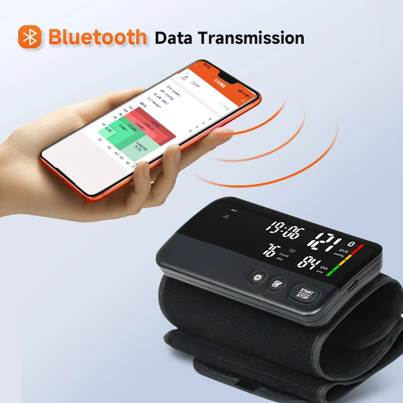 Arm Blood Pressure Monitor Portable Tonometer Bluetooth Digital Tensiometer LCD Large Display Screen Large Cuff Sphygmomanometer thumbnail 3