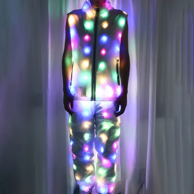 LED Vest Jacket Night Club Singer Modern Dance Stage Performance Accessories Summer Led Luminous Costumes For Sexy Lady Men thumbnail 3