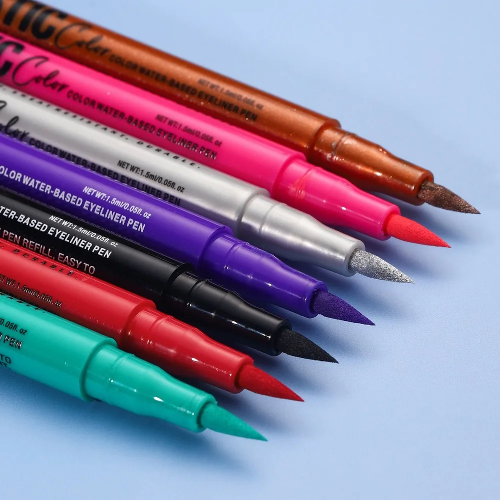 12 Colors Water-based Eyeliner Liquid Matte Red Quick-Drying Smudge-Proof Smooth Eyeliner Pen Long-Lasting Eyes Makeup Cosmetics thumbnail 5
