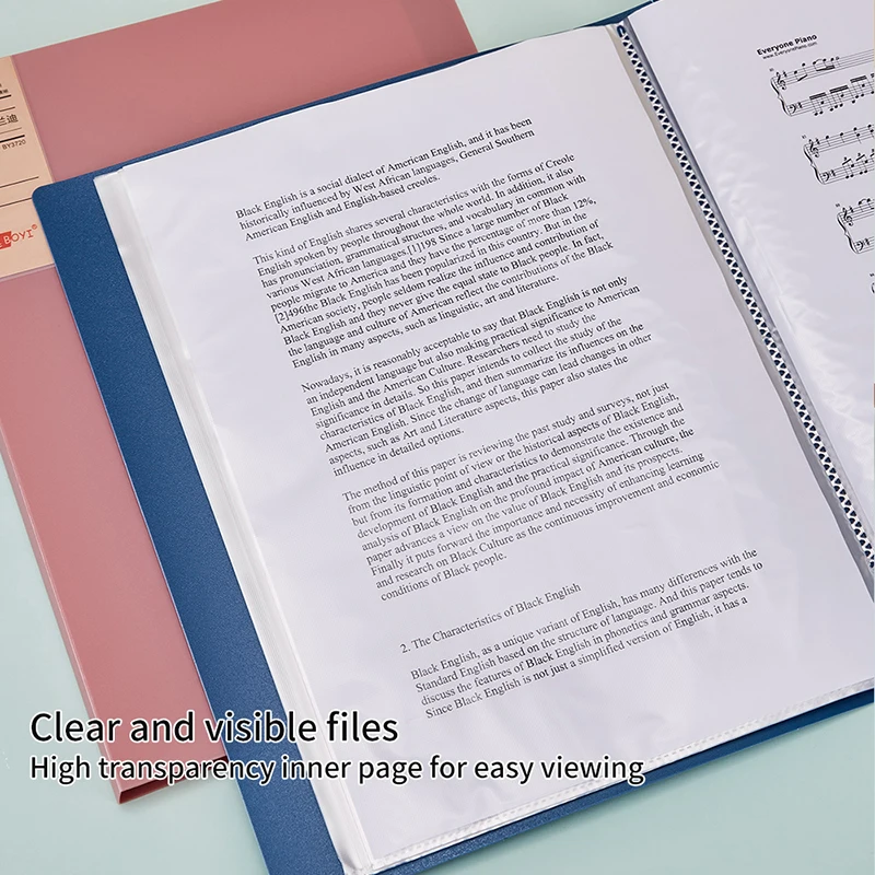 A4 File Folder -1 Set, Retro Appearance, Multiple Pages, Various Colors, Used For Data Organization And Classification thumbnail 6