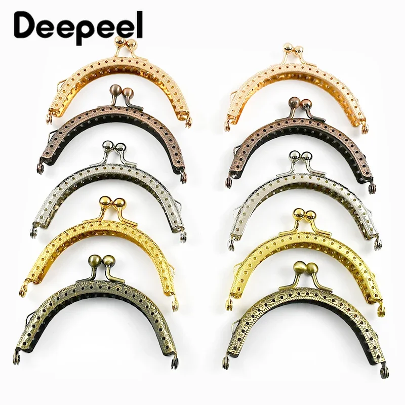 5/10Pcs Deepeel 85mm Metal Bag Handle Coin Purse Frame Kiss Clasp Handbag Wallet Handles DIY Sewing Brackets Accessories
