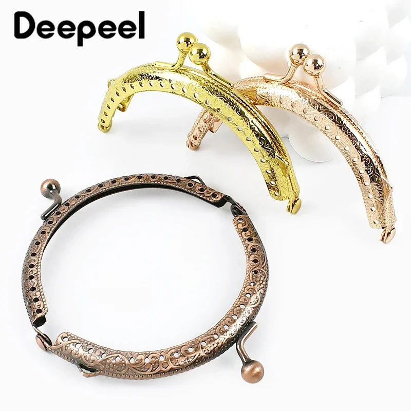 5/10Pcs Deepeel 85mm Metal Bag Handle Coin Purse Frame Kiss Clasp Handbag Wallet Handles DIY Sewing Brackets Accessories thumbnail 5