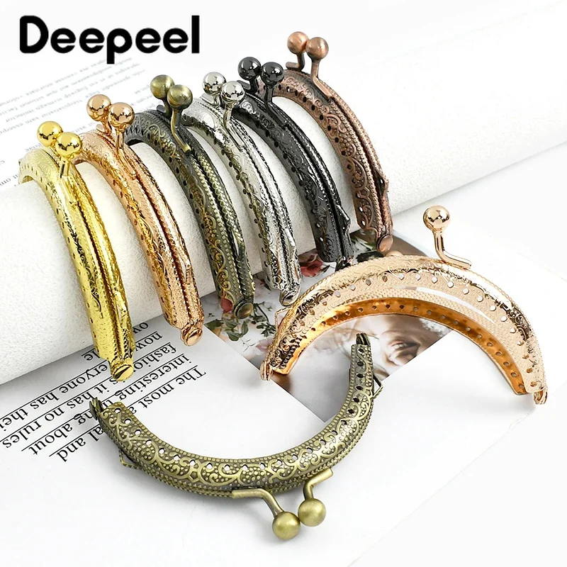5/10Pcs Deepeel 85mm Metal Bag Handle Coin Purse Frame Kiss Clasp Handbag Wallet Handles DIY Sewing Brackets Accessories thumbnail 6