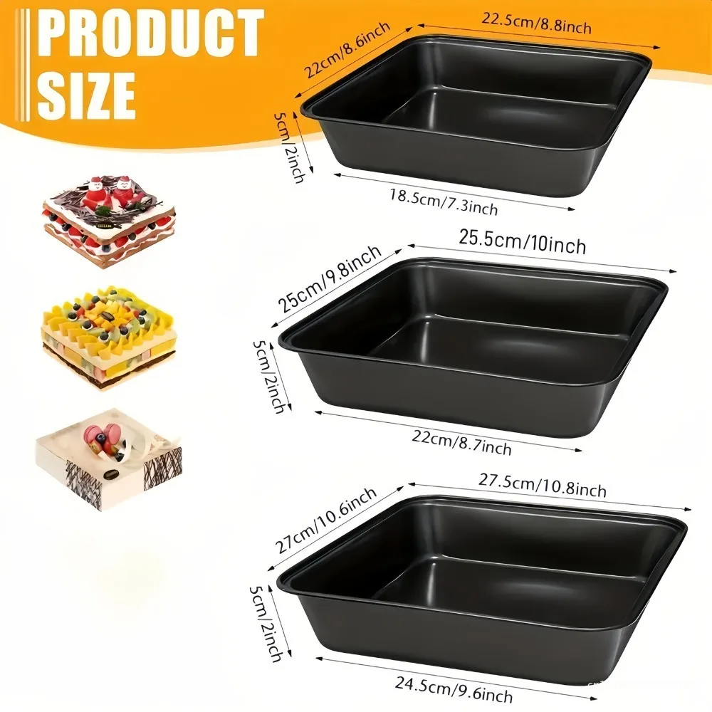 Nonstick Rectangular Carbon Steel Roasting Pan | Rustproof Baking Tray for Bread Cake Professional Kitchen Utensils Carbon Steel thumbnail 6
