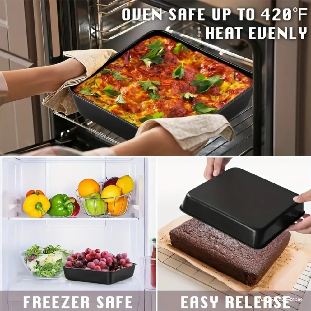 Nonstick Rectangular Carbon Steel Roasting Pan | Rustproof Baking Tray for Bread Cake Professional Kitchen Utensils Carbon Steel thumbnail 3