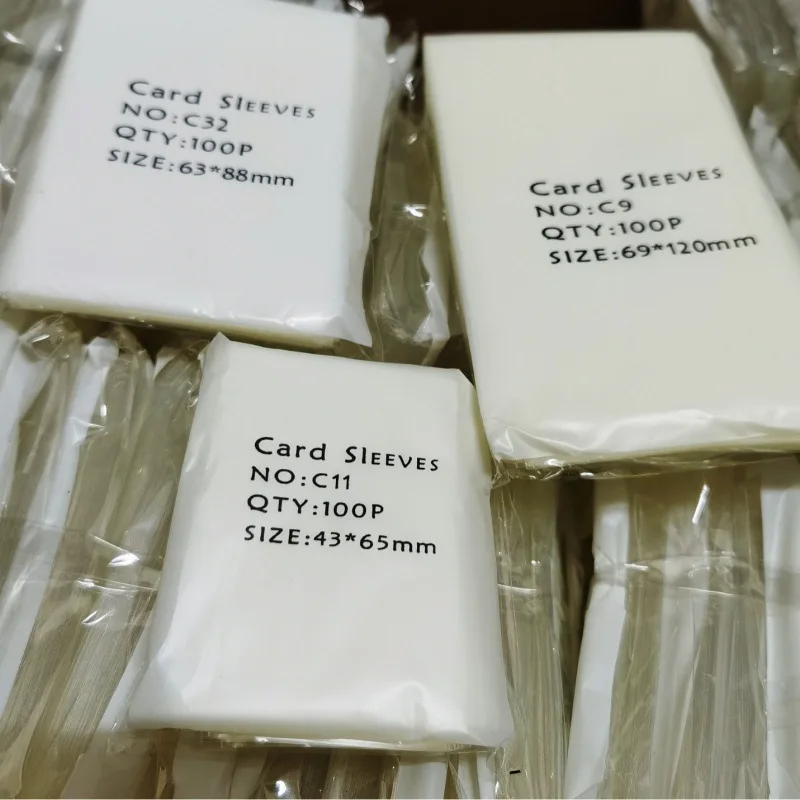 100pcs/set Various Sizes Transparent Card Sleeves Magic Card Game Tarot  Poker Cards Protector Card Sleeves thumbnail 5
