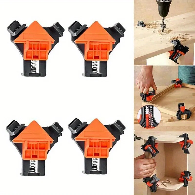 Woodworking Angle Clamp Tool Set 60/90/120 Degrees Fixer Photo Frame Picture Frame Clamp Home Tools Punching Installer Hand Tool thumbnail 4