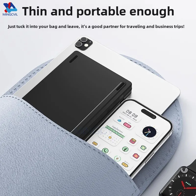 MINGCVIL Mini Foldable Wireless Keyboard Slim Portable Bluetooth Keyboard Rechargeable Folding Keyboard for IOS Windows Android thumbnail 4