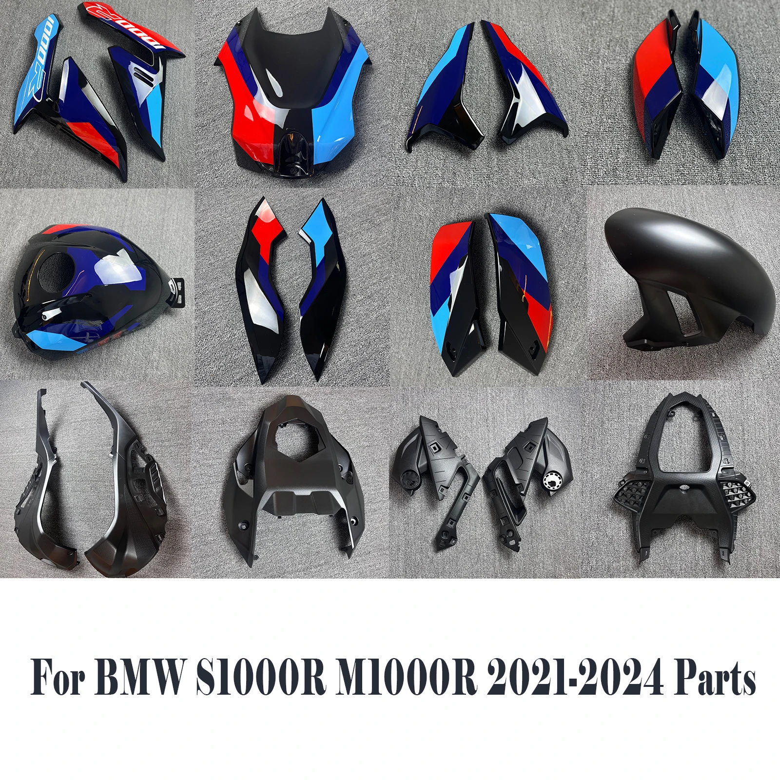 S1000R For BMW M1000R 2021-2024 Fairing Motorcycle Set Body Kit Decoration Plastic Guard Plate Accessories Shell Injection black