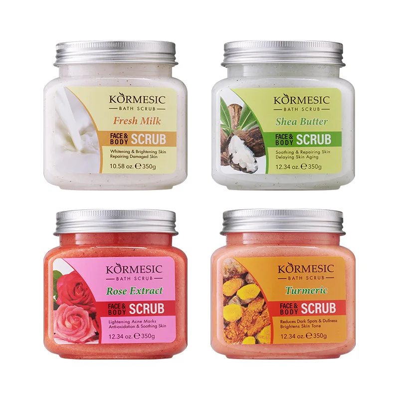KORMESIC Turmeric Body Scrub Cream Facial Moisturizing Deep Cleansing Milk Rose Gentle Tender Face Exfoliation Skin Care Product thumbnail 5