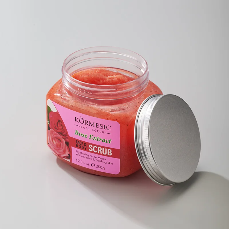 KORMESIC Turmeric Body Scrub Cream Facial Moisturizing Deep Cleansing Milk Rose Gentle Tender Face Exfoliation Skin Care Product thumbnail 4