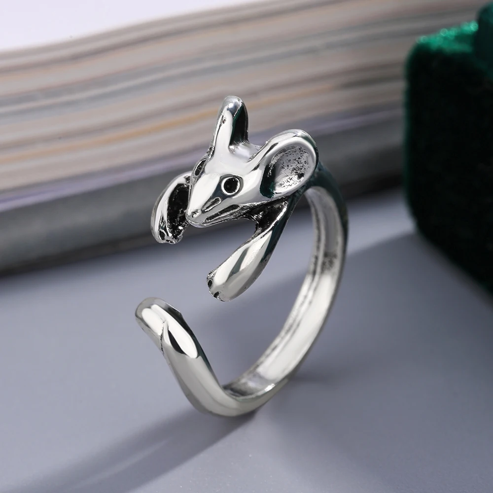 1 Creative Vintage Rat Adjustable Alloy Ring - Simple and Cute Hypoallergenic and Eco-Friendly Decorative Accessories Gifts thumbnail 3