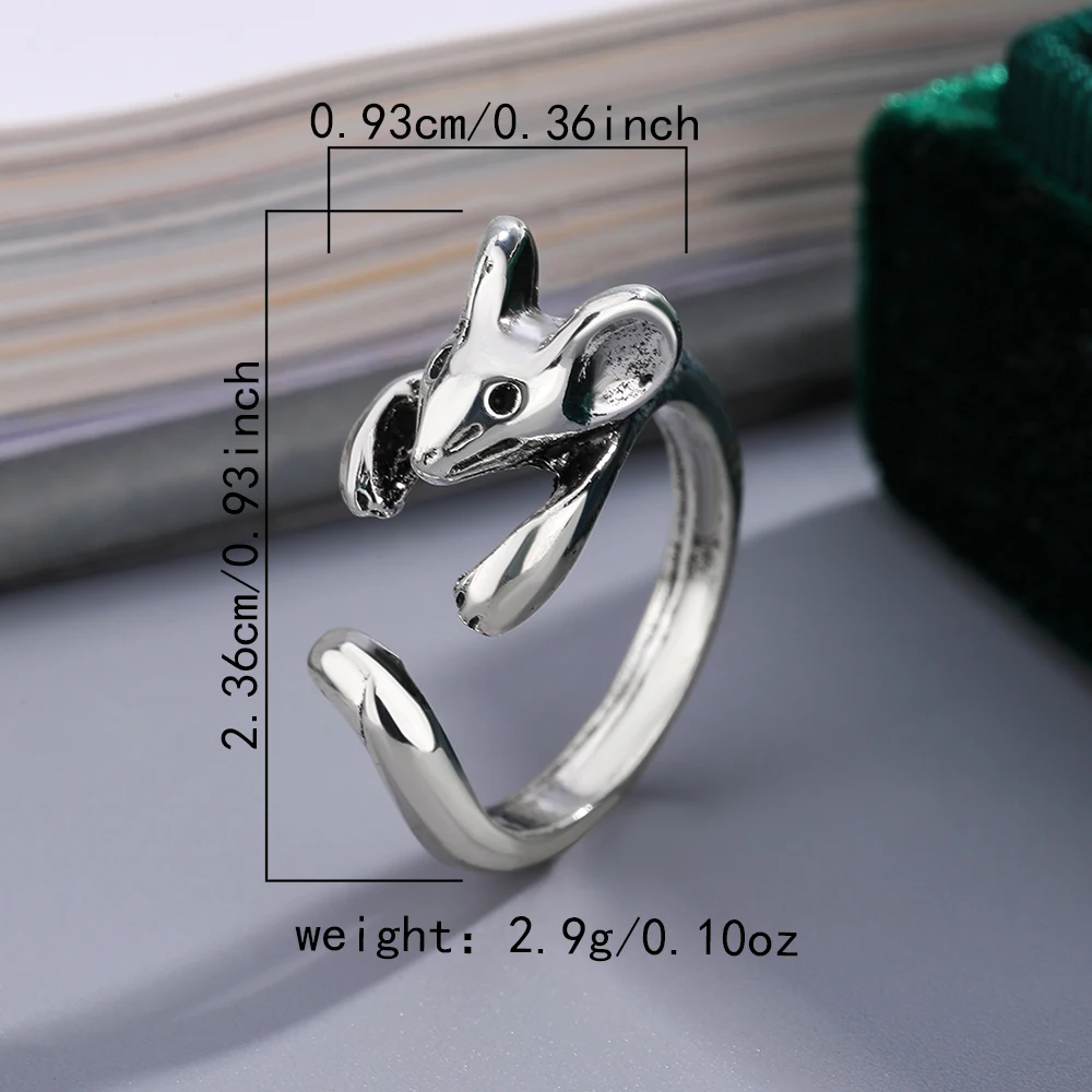 1 Creative Vintage Rat Adjustable Alloy Ring - Simple and Cute Hypoallergenic and Eco-Friendly Decorative Accessories Gifts thumbnail 6